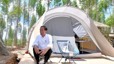 Berkemah Di IKN, Begini Penampakan Tenda Jokowi Dan Iriana 