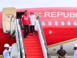 Presiden Jokowi Tiba Di Kalimantan Timur Untuk Menuju Titik Nol Kilometer IKN Nusantara