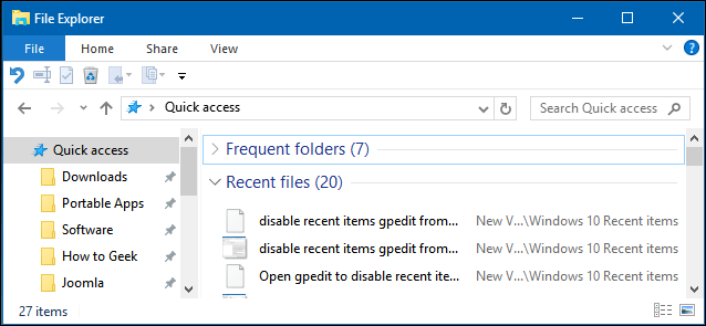 Cara Menghilangkan Recent File di Windows 10