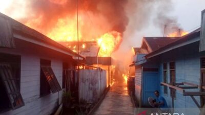 Delapan Rumah di Kapuas Ludes Terbakar Jelang Buka Puasa