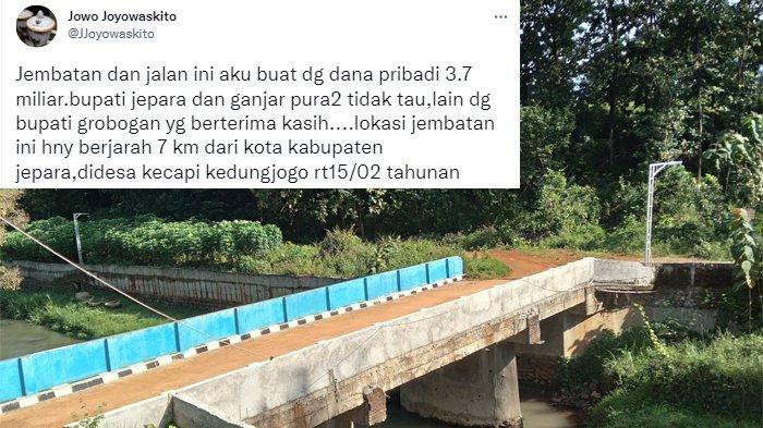 Bangun Jembatan Pakai Uang Pribadi Rp3,7 M, Pria Ini Sebut Bupati Jepara & Ganjar Pura-pura Tak Tahu