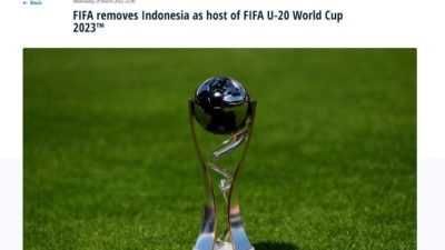 Media Inggris Hingga Jepang Menyoroti Kegagalan Indonesia Menjadi Tuan Rumah Piala Dunia FIFA U-20