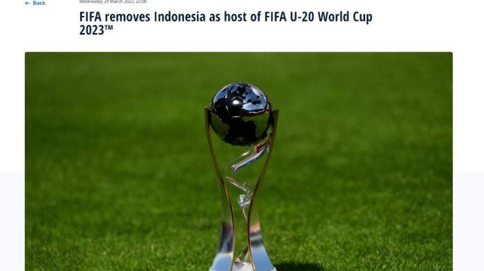 Media Inggris Hingga Jepang Menyoroti Kegagalan Indonesia Menjadi Tuan Rumah Piala Dunia FIFA U-20