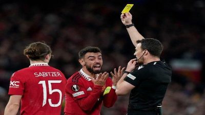 Harga Mahal Kartu Kuning Bruno Fernandes, Tiket Semifinal Terancam Melayang Dari Tangan MU
