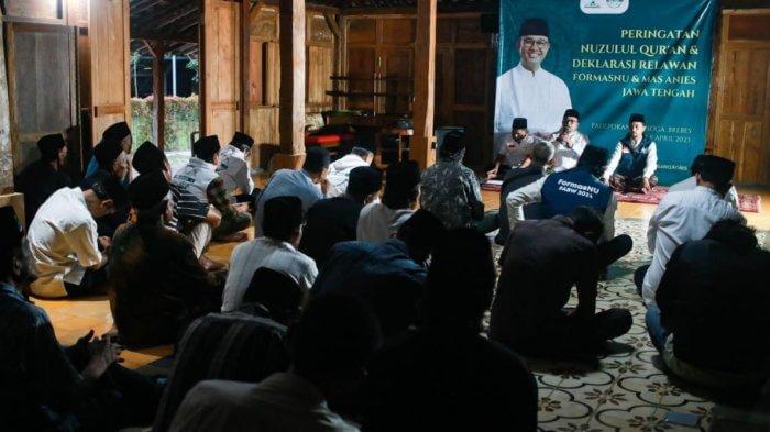 Relawan Anies Baswedan Gelar Peringatan Nuzulul Quran Dan Deklarasi Relawan Di Brebes Jawa Tengah
