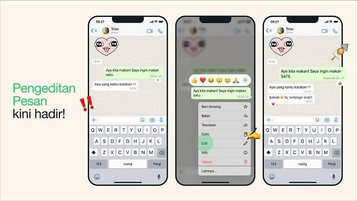 WhatsApp Punya Fitur Baru: Edit Pesan Setelah Dikirim, Tanpa Hapus Chat